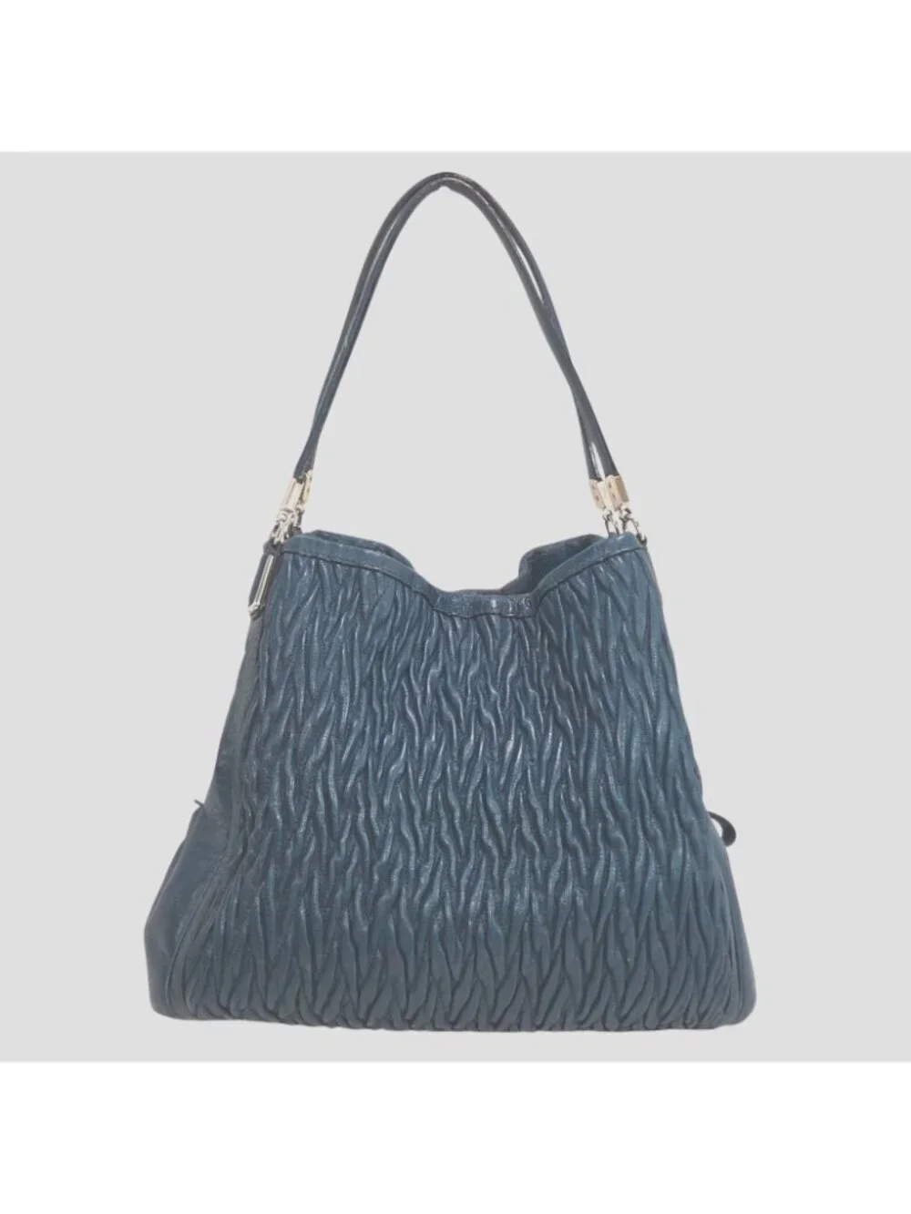 Coach 2013 Teal Madison Phoebe Gathered Twist Leather Shoulder Bag  No. 26257